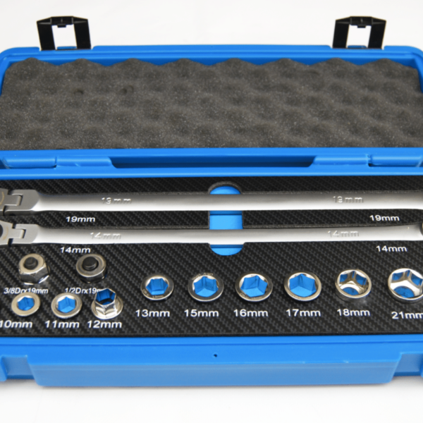 LLAVES DE CARRACA GIRATORIAS 14 19 MM + VASCOS DE 8 A 22 MM ADAPTADORES DE BROCAS 616 B