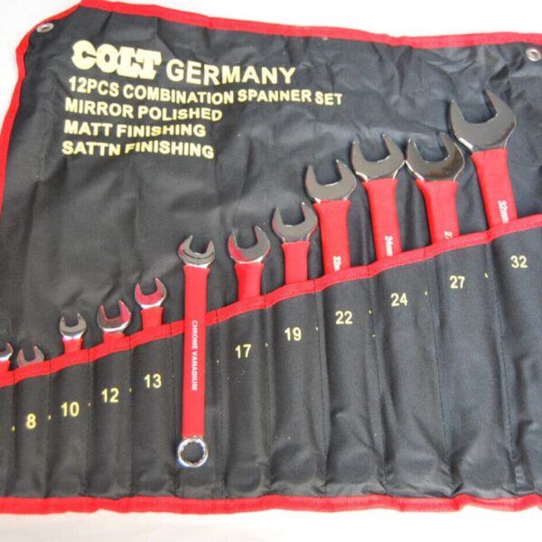 JUEGO DE LLAVES COMBINADAS LLAVE 6 32 MM 12 PIEZAS FUNDA DE TALLER MECÁNICO x