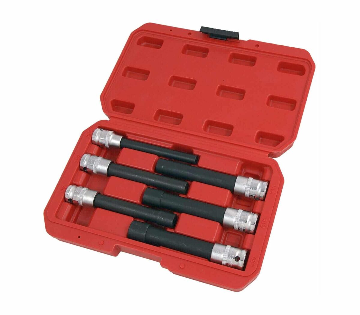 LLAVES DE TUBO TORX HEMBRA LLAVE LARGA E10 E20 IMPACT 1/2" 6 PCS 561xi