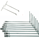 JUEGO DE LLAVES EN T DE DOBLE ARTICULACIÓN 10 piezas de largo 8-19 mm + 1/2 "-3/8" ARTICULADO 45 cm c