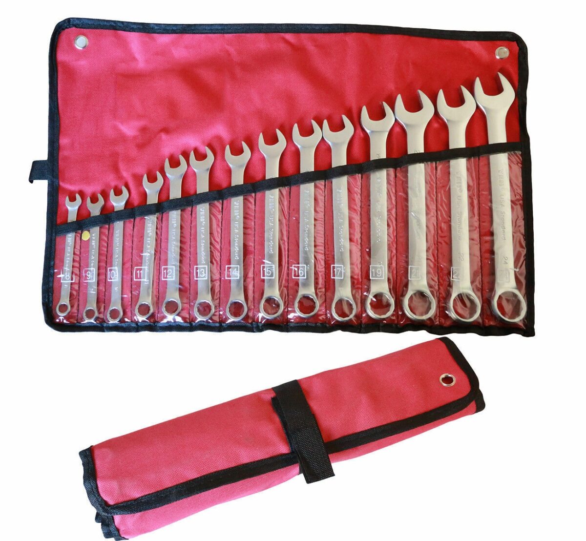21596 SET SET KIT 14 PIEZAS LLAVES COMBINADAS FIJAS Y FIJAS DE ESTRELLA 8 - 24 CAJA 600