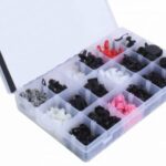 CLIPS DE FIJACIÓN SUJETADORES 350 PIEZAS CARROCERÍA PARACHOQUES PANELES REMACHES TOYOTA 454sa