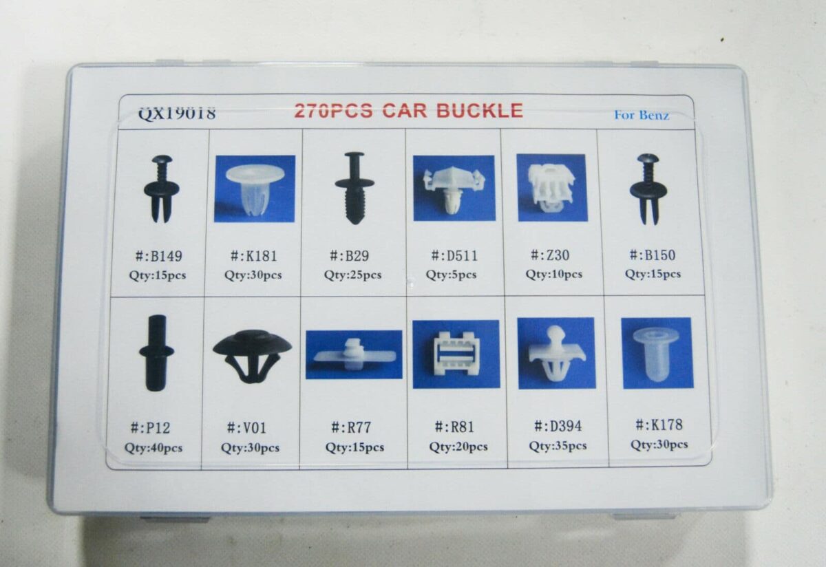 21253 CLIPS DE FIJACIÓN 270 PIEZAS CARROCERÍA PANELES DE PARACHOQUES REMACHES PLÁSTICO 657