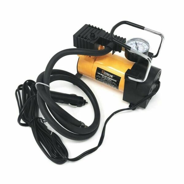 MINI COMPRESOR DE AIRE 100 PSI 12V 28 LT MANÓMETRO COCHE BARCO CAMPER BIKE 159 CALIENTE
