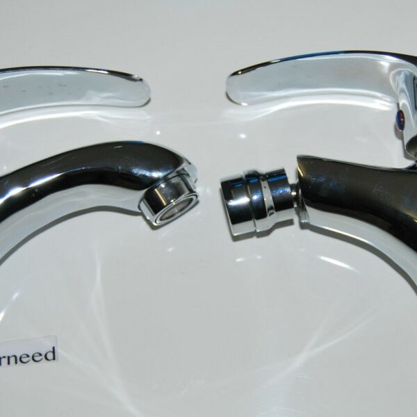 PAR DE GRIFERÍAS LAVABO BIDÉ BAÑO LATÓN CROMADO CON MANGUERAS FLEXIBLES