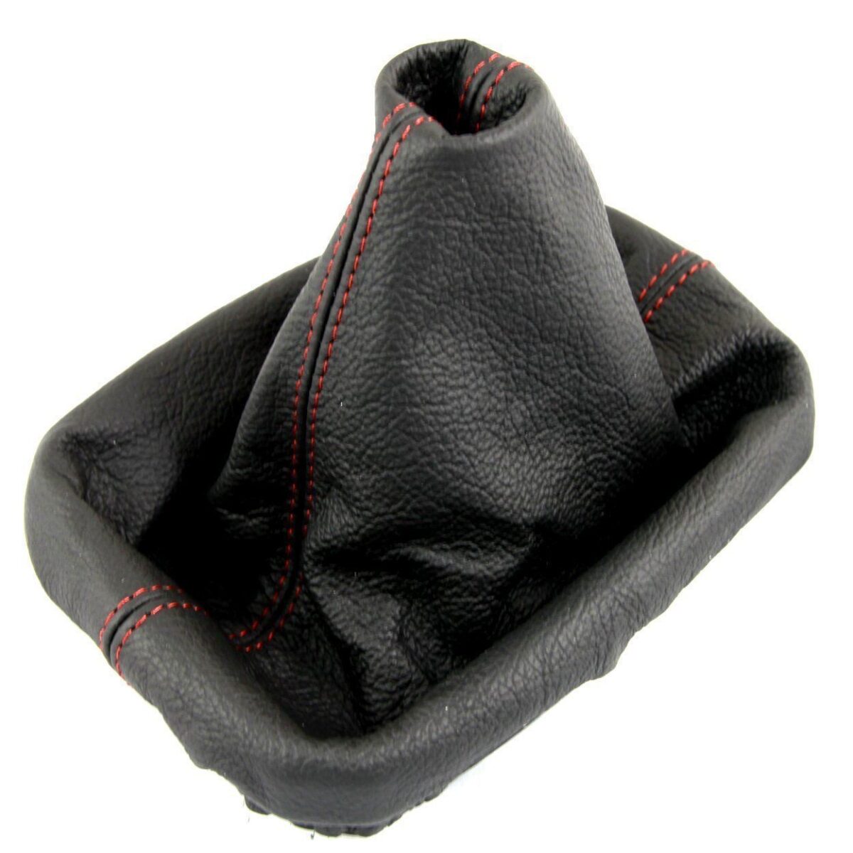 21675 CUBIERTA DE ENGRANAJES DEL COCHE CAJA DE CAMBIOS AUTOBOLE POMO UNIVERSAL NEGRO ROJO COSTURAS