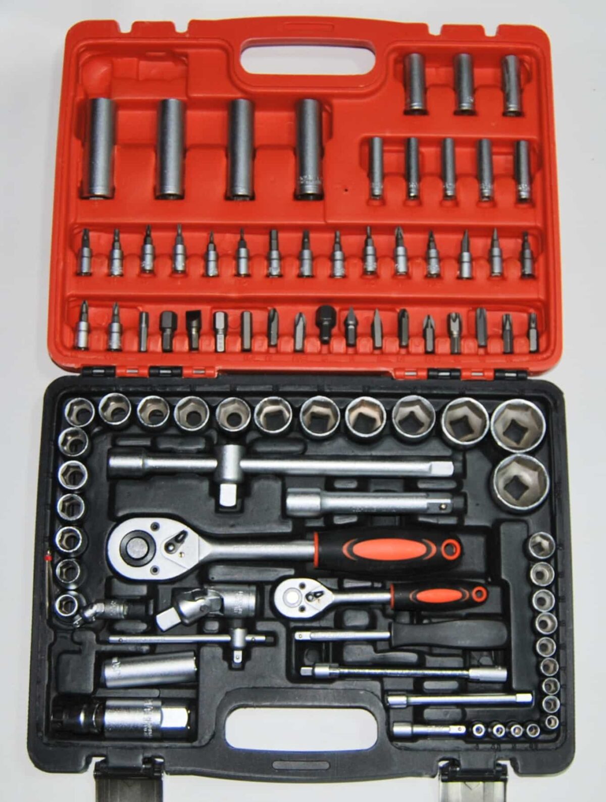 CAJA DE HERRAMIENTAS LLAVES TORX VASO DE TRINQUETE 94 PIEZAS 974