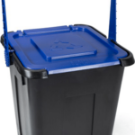 Papelera de basura de plástico Clasificación de residuos azules 20 lt 072du