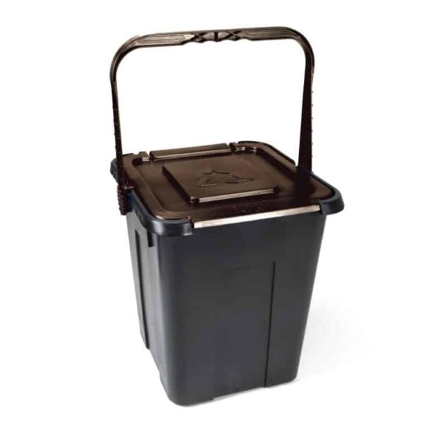 Papelera de plástico papelera marrón 20 lt 073du