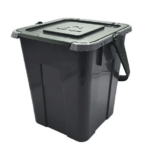 Cubo de basura de plástico cubo de basura verde 20 lt 079du