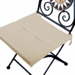 SILLAS CON COJÍN ANTIMANCHAS ASIENTO SILLA 40X40 cm TELA ADEREZO SILLA BEIGE 513VE