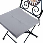 COJÍN ANTIMANCHAS SILLAS CUADRADAS ASIENTO SILLA 40X40 cm TEJIDO GRIS 506VE
