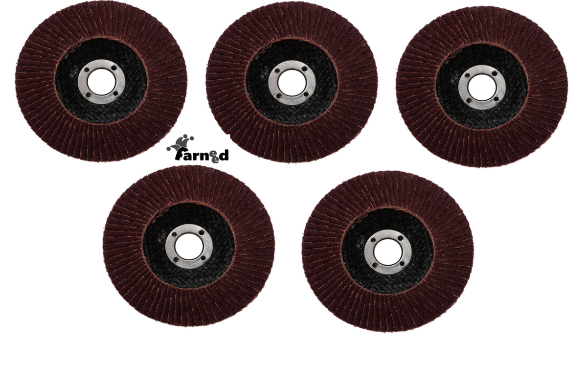 22043 JUEGO DE DISCOS 5 PIEZAS AMOLADORA DE SOLAPAS PAPEL DE LIJA 115 MM GRIT 80