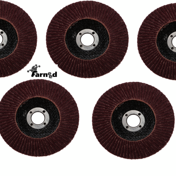 JUEGO DE DISCOS 5 PIEZAS AMOLADORA DE SOLAPAS PAPEL DE LIJA 115 MM GRIT 100