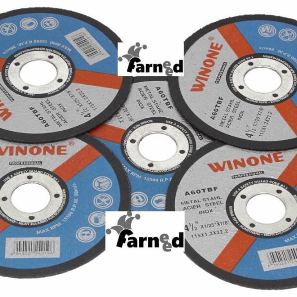 KIT 10 PIEZAS CUCHILLAS DISCO ABRASIVO DE CORTE 115 X 1,2 X 22,2 HIERRO ACERO