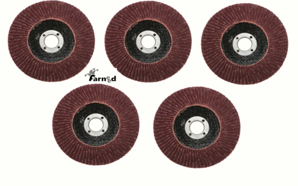 5 PIEZAS DISCOS DE LÁMINAS AMOLADORA PAPEL ABRASIVO 115MM GRANO 40 60 80 100 120