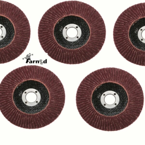 5 PIEZAS DISCOS DE LÁMINAS AMOLADORA PAPEL ABRASIVO 115MM GRANO 40 60 80 100 120