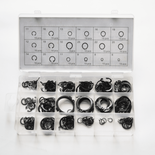 SEGER ANILLOS SEEGER INTERNOS EXTERNOS PARA PASADORES 6 32 mm KIT 225 PIEZAS ANILLOS DE RETENCIÓN