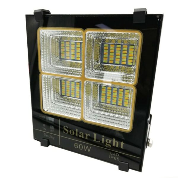 FOCO LED ALIMENTADO POR ENERGÍA SOLAR TWILIGHT PANEL + V TAC MANDO A DISTANCIA 60 W
