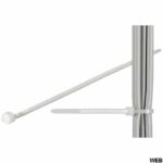 100 BRIDAS DE VELCRO BLANCAS FIJACIÓN MUY LARGA 55 CM