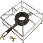 ESTUFA DE GAS CM 40X40 QUEMADOR DE HIERRO FUNDIDO CROMADO + BOQUILLA DE GNC