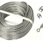 KIT DE CUERDA COMERCIAL + ABRAZADERA TENSORA CABRESTANTE DE GANCHO DE OJO DE ACERO 10MM