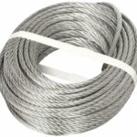 CABLE COMERCIAL CABLE DE ACERO GALVANIZADO 54 HILOS 25 MT 6MM 1200KG POLIPASTO 134