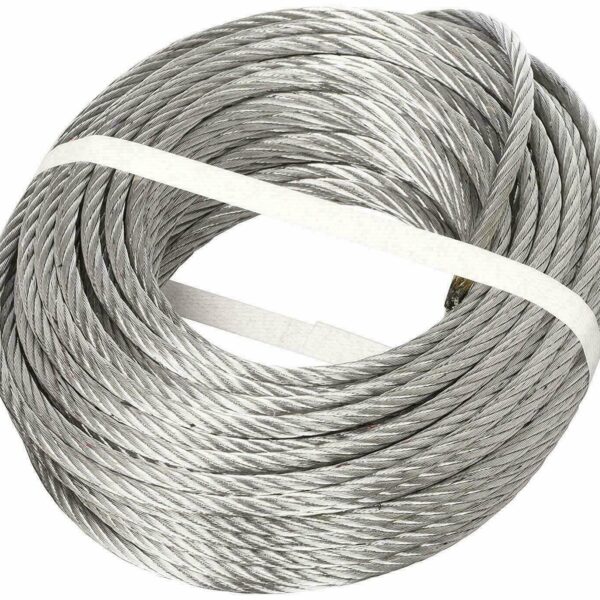 CABLE COMERCIAL CABLE DE ACERO GALVANIZADO 54 HILOS 25 MT 6MM 1200KG POLIPASTO 134