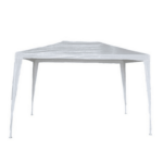 GAZEBO 3X4 MT METAL DESMONTABLE POLIETILENO JARDÍN EXTERIOR BLANCO 107mc