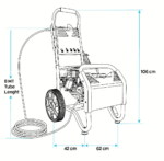 HIDROLIMPIADORA TÉRMICA GASOLINA 7 HP 4 TIEMPOS 600 LT BOMBA DE AGUA FRÍA 665