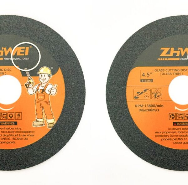 KIT 2 DISCOS DISCO DE CORTE DE VIDRIO 115 x 22,23 x 3,5 mm 4.5" AMOLADORA DE DIAMANTE 336zh