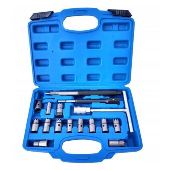 JUEGO DE ESCARIADORES CORTADORES DE LIMPIEZA CORTADORES INYECTORES INYECTOR MOTOR DE COCHE 17 PIEZAS 363SA