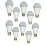 KIT 10 PIEZAS BOMBILLA BOMBILLAS LED 11W = 75W PLÁSTICO LUZ CÁLIDA 2700K V-TAC 399