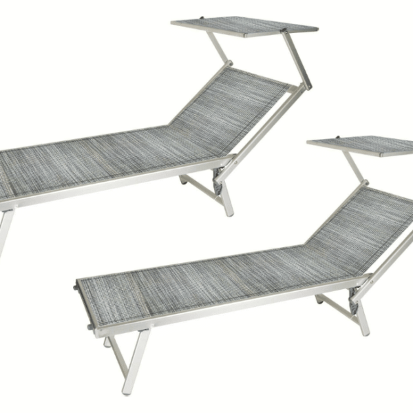 PAR DE 2 TUMBONAS TUMBONA DE ALUMINIO VISERA SOLAR AJUSTABLE DE ALUMINIO GRIS 919