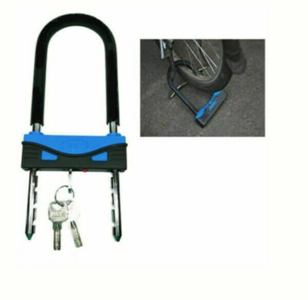 BLOQUEO EN U CADENA DE SEGURIDAD ANTIRROBO MOTOCICLETA BICICLETA BICICLETA ARCO RÍGIDO 088