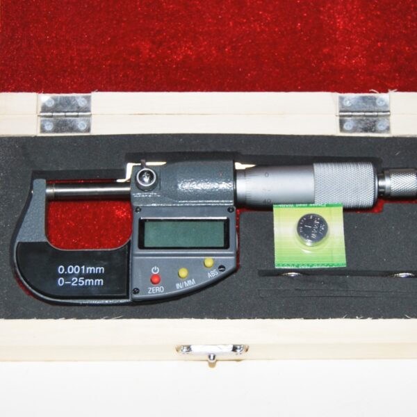 MEDIDOR DE ESPESORES MILÉSIMO DIGITAL ELECTRÓNICO MICRÓMETRO PALMER CALIBRE 0-25 MM 8