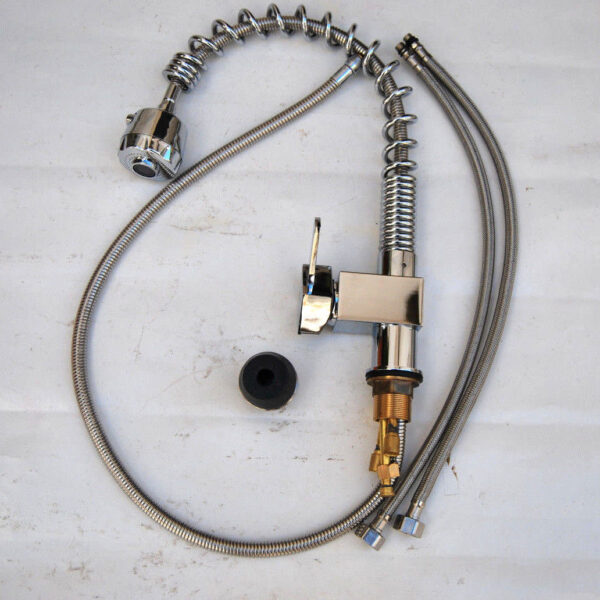 MEZCLADOR DE LAVABO EXTENSIBLE FLEXIBLE GRIFO GIRATORIO PARA RESTAURANTE M14