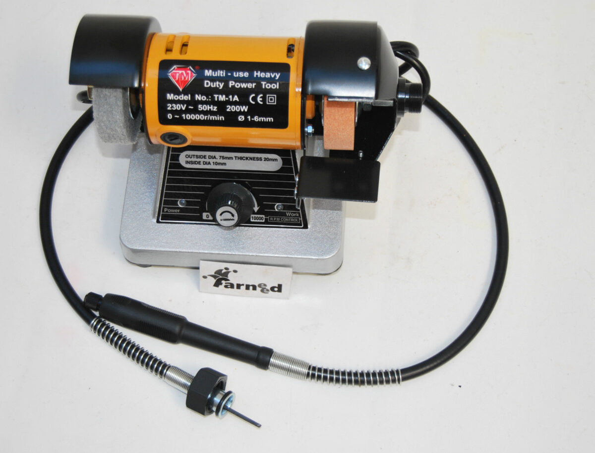 200W MUELA ABRASIVA DE BANCO DE PIEDRA 75 MM CEPILLO DE EXTENSIÓN FLEXIBLE MUELA ABRASIVA DRIMEL