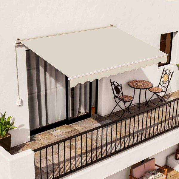 TOLDO MOTORIZADO INCLINACIÓN FIJA BALCÓN BEIGE 300 x 200 CM 805VE