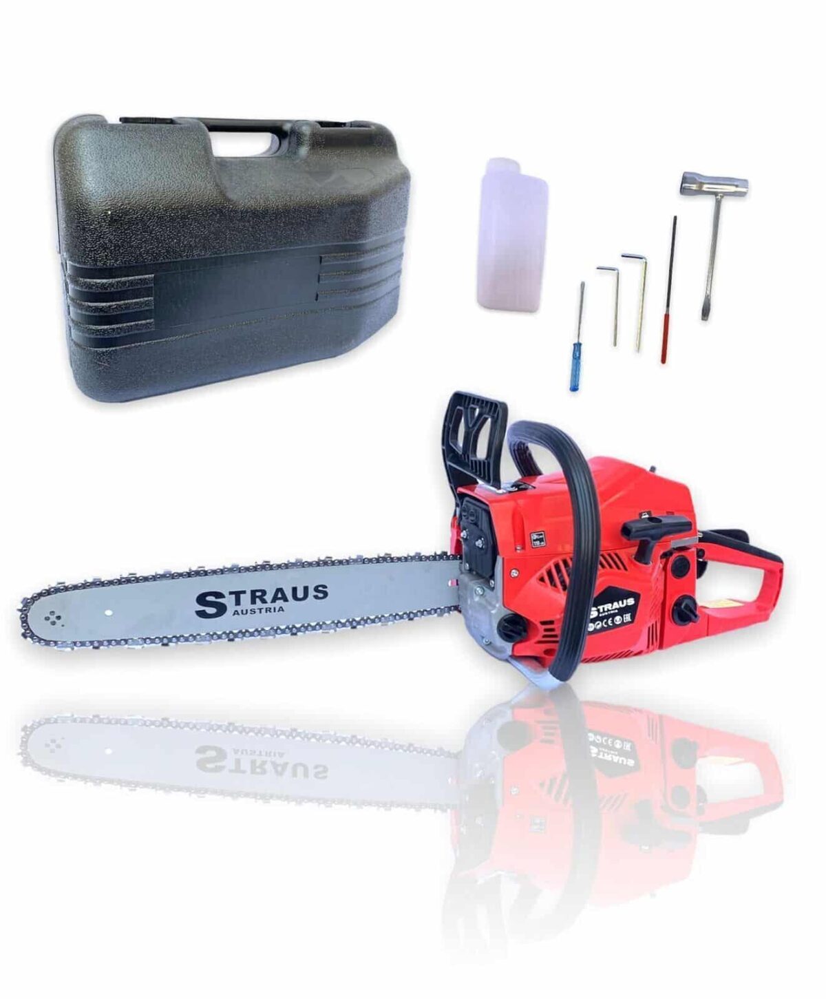 18745 MOTOSIERRA DE GASOLINA CON HOJA DE 50CC CORTADOR DE 45 CM MALETÍN DE JARDINERÍA PARA MADERA 566