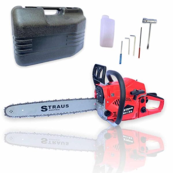 MOTOSIERRA DE GASOLINA CON HOJA DE 50CC CORTADOR DE 45 CM MALETÍN DE JARDINERÍA PARA MADERA 566