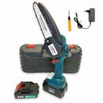MINI MOTOSIERRA BATERÍA MOTOSIERRA ELÉCTRICA BATERÍAS CORTADOR DE RAMAS 48/24V PODA ACEITE DE JARDÍN 319