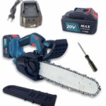 MOTOSIERRA BATERÍA 10' 25 CM MINI MOTOSIERRA ELÉCTRICA 2 BATERÍAS 4 AH DEPÓSITO DE ACEITE 282