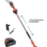 MOTOSIERRA A BATERÍA MOTOSIERRA ELÉCTRICA CON PÉRTIGA DE PODA TELESCÓPICA 48V 157OX