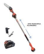 MOTOSIERRA A BATERÍA MOTOSIERRA ELÉCTRICA CON PÉRTIGA DE PODA TELESCÓPICA 48V 157OX