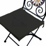 SILLAS CON COJÍN ANTIMANCHAS ASIENTO SILLA 40X40 cm TELA APÓSITO SILLA NEGRO 490VE