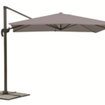 SOMBRILLA CON BRAZO SOMBRILLA JARDÍN 3x4 mt CENADOR DESCENTRALIZADO GRIS PALOMA 297V