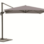 SOMBRILLA CON BRAZO SOMBRILLA JARDÍN 3x3 mt CENADOR DESCENTRALIZADO PALOMA GRIS 280V