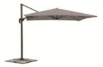SOMBRILLA CON BRAZO SOMBRILLA JARDÍN 3x3 mt CENADOR DESCENTRALIZADO PALOMA GRIS 280V