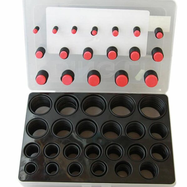 KIT 666 PIEZAS JUNTAS TÓRICAS JUNTAS TÓRICAS 42 TAMAÑOS DIFERENTES JUNTAS TÓRICAS ALMOHADILLAS DE GOMA NEGRAS